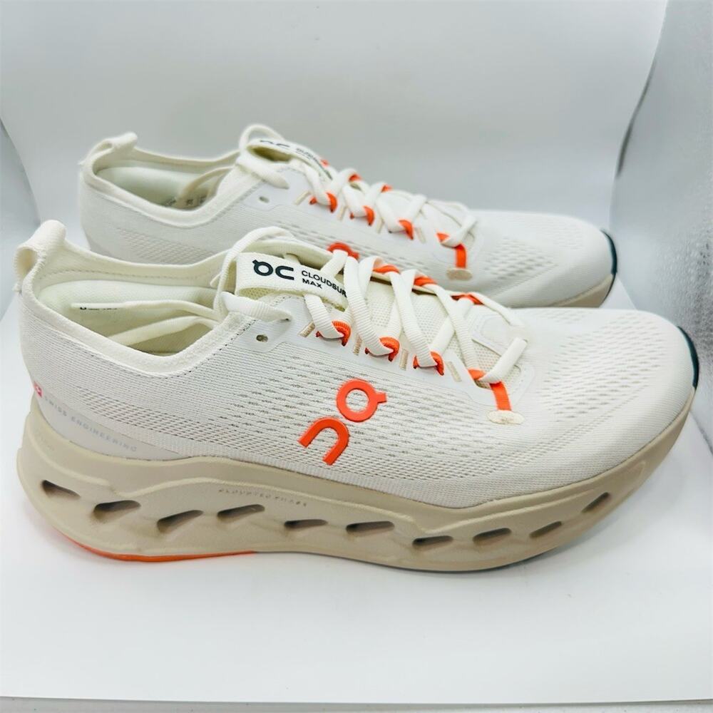 On Running Cloudnova Form 2 Sneakers Beige/White Orange Shoes | Men's Size 9.5 - Picture 2 of 11